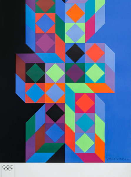Vasarelly Olimpiadas Munich Art Poster