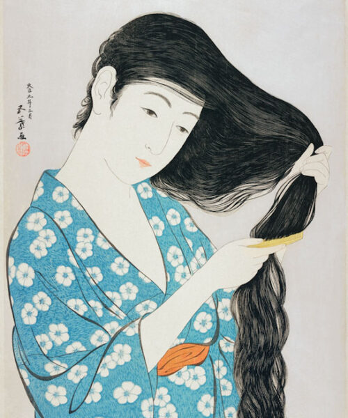 Mujer Peinandose "bijin-ga"