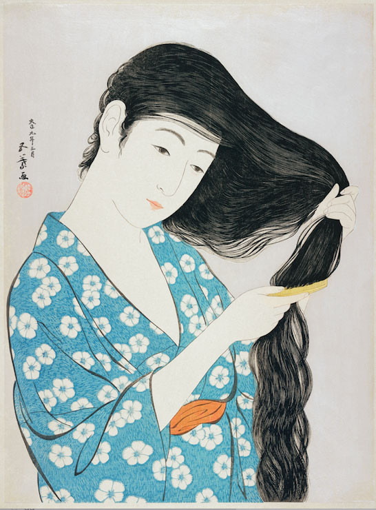 Mujer Peinandose "bijin-ga"