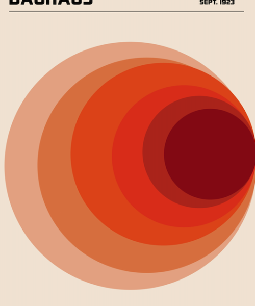 Bauhaus Orange Poster