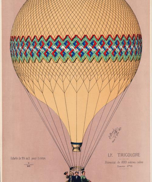 Poster Retro de Globo Aerostatico