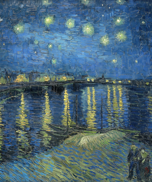 La Noche Estrellada Sobre el Ródano