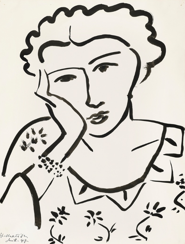 Jeune Fille Accoudée - H. Matisse