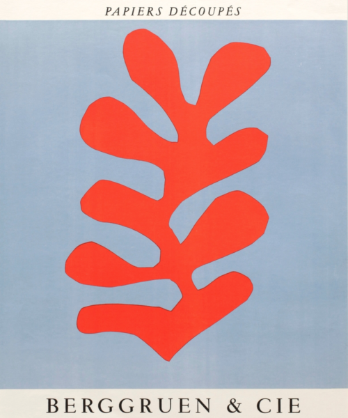 Poster Algas Rojas con Fondo Azul